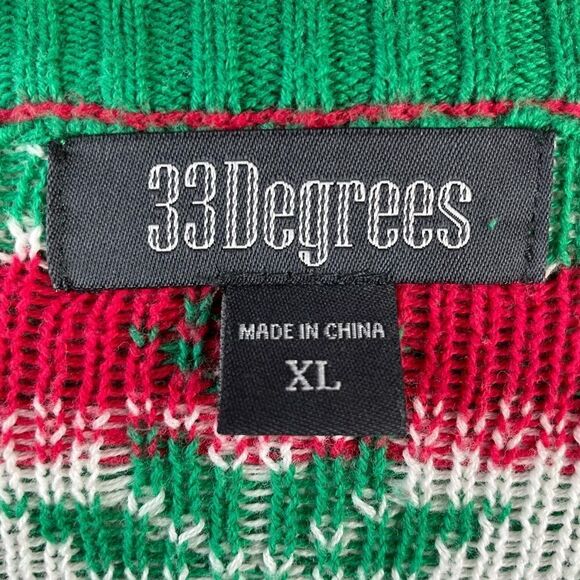 33 Degrees Christmas Beer Santa Sweater Size XL EUC - Picture 6 of 7